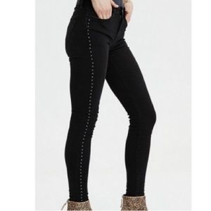 AE High Waisted Studded Leg Jegging